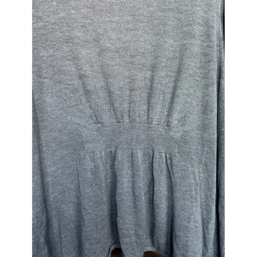 Cato Cardigan Women 18/20W Grey Excellent Open Front Empire Waist Rayon Knit - Picture 8 of 8